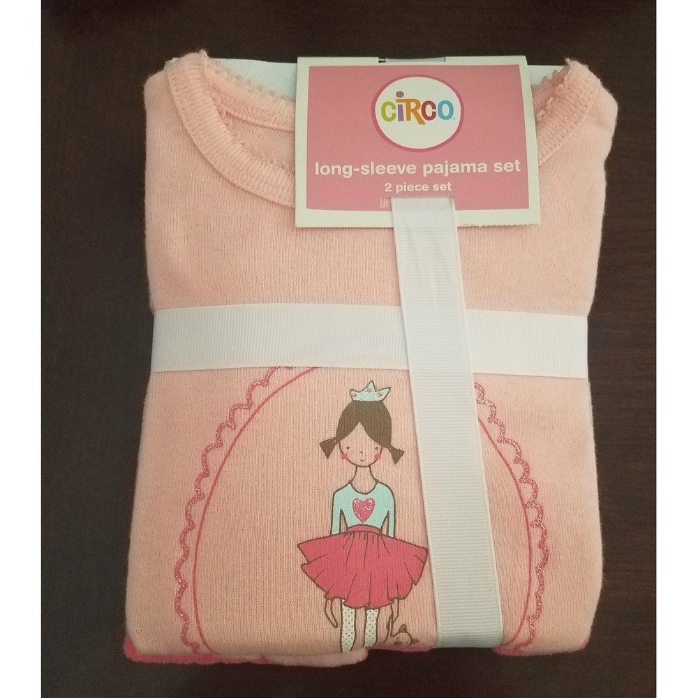Circo Girls Long Sleeve Pajama Set 2pc Toddler Ballerina Pink 18 months‎ NEW